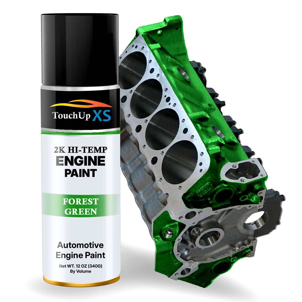 TouchupXS-Engine Paint 2K Forest Green Metallic -Aerosol - TouchupXs